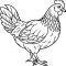 minimalist-chicken-outline-design-illustration-free-vector